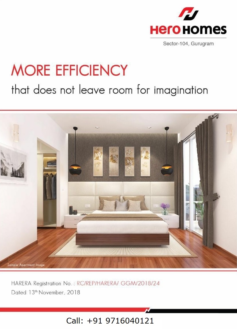 More efficiency that does not leave room for imagination at Hero Homes in Gurgaon Update